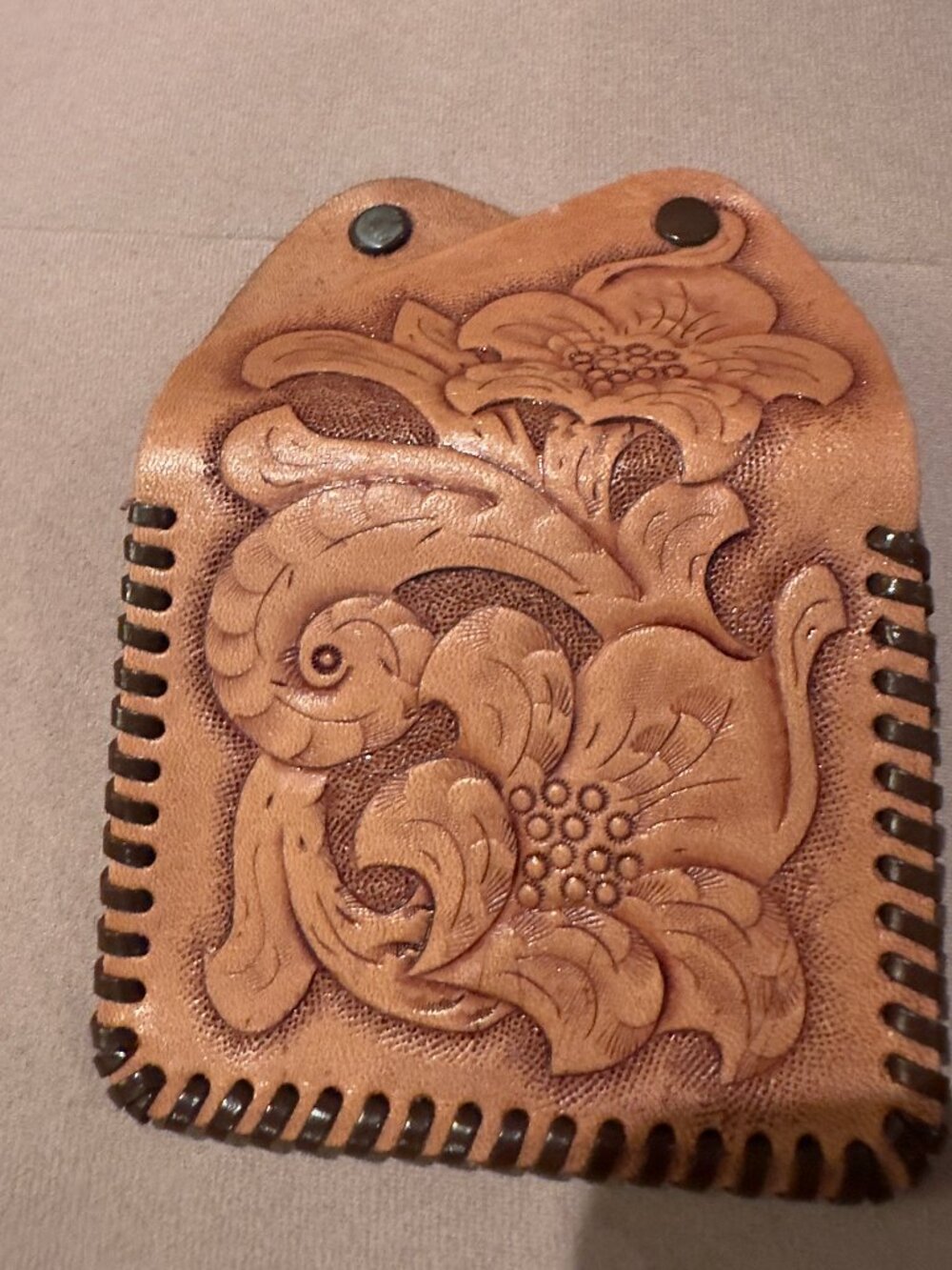 Small Leather Handmade Coin Purse/Wallet